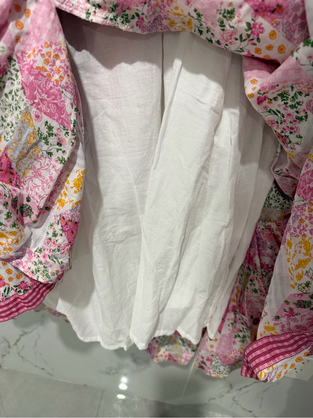 Simply Southern Pink Floral Tiered Maxi Dress with Ruffle Shoulders - Picture 6 of 8